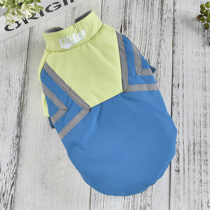 Puppy Reflective Strip Stitching Jacket Clothing